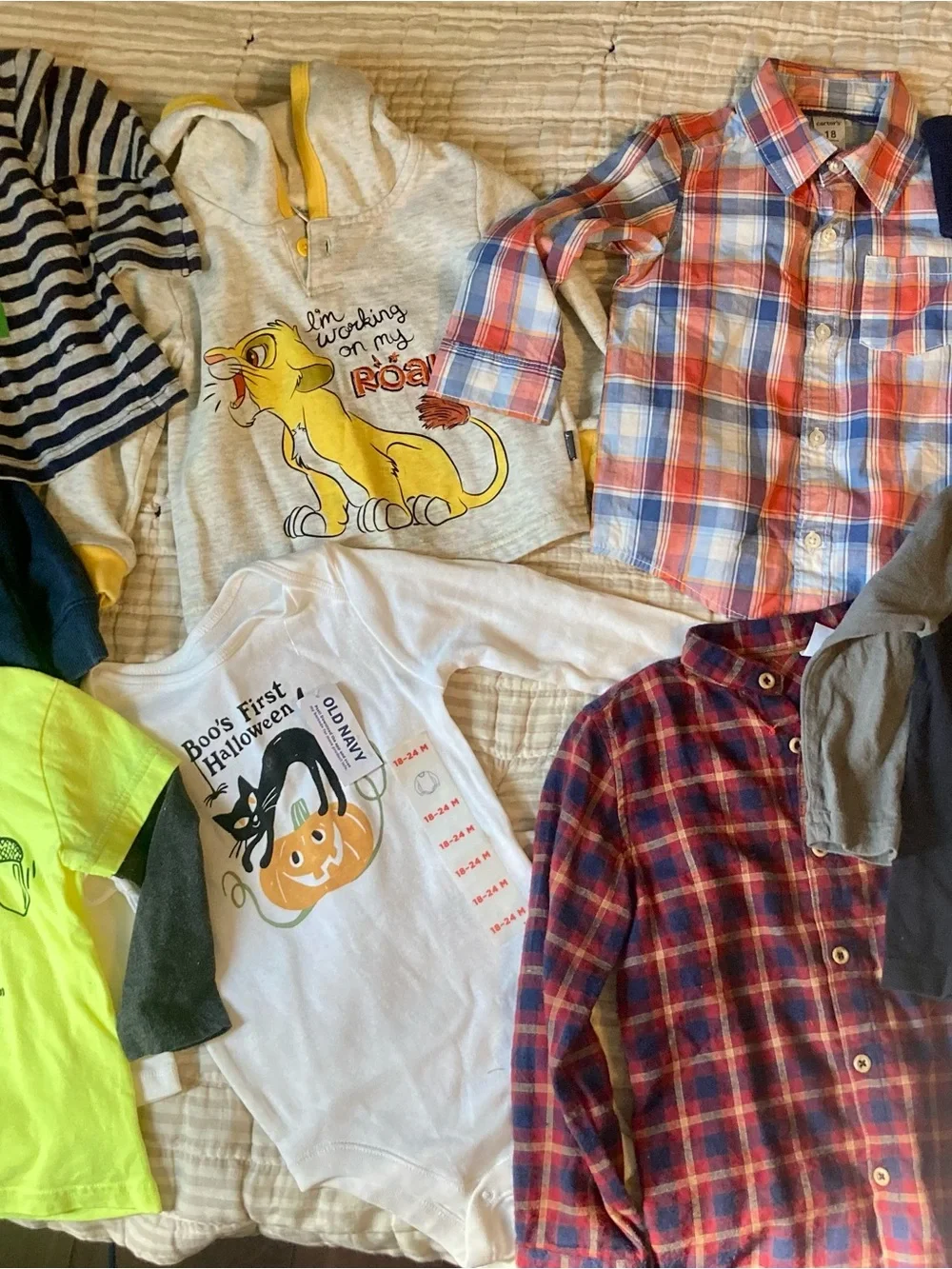 9-piece Baby Boy’s Bundle or Lot - Size 18 Months Winter Shirts & Hoodies
